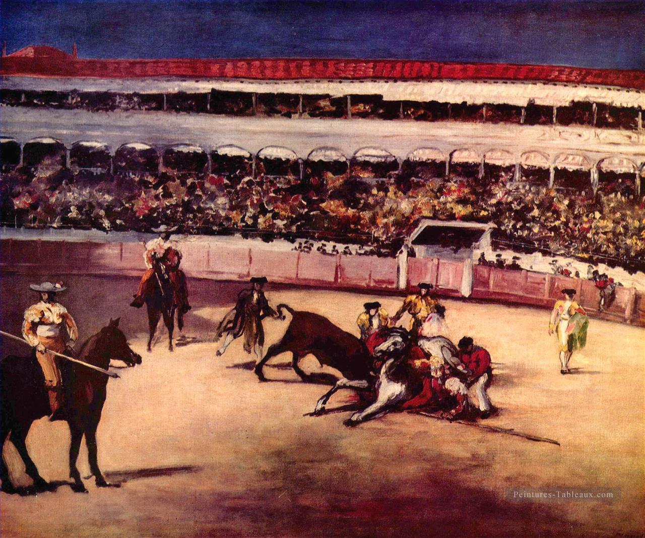 Scène de combat de taureaux Édouard Manet Peintures à l'huile